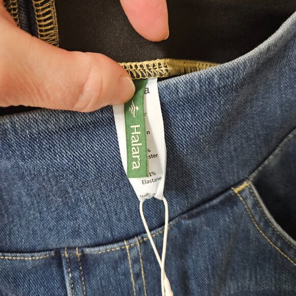 Halara Flex High Waisted Multiple Pockets Wide Leg Stretchy Jeans - L Royal Blue - Picture 6 of 8